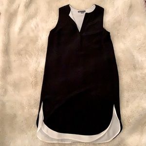 Black Cream silk shift dress Vince size XS